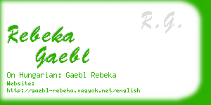 rebeka gaebl business card